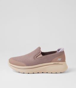 GO WALK ARCH FIT N JOY SK TAUPE LAVENDER MESH