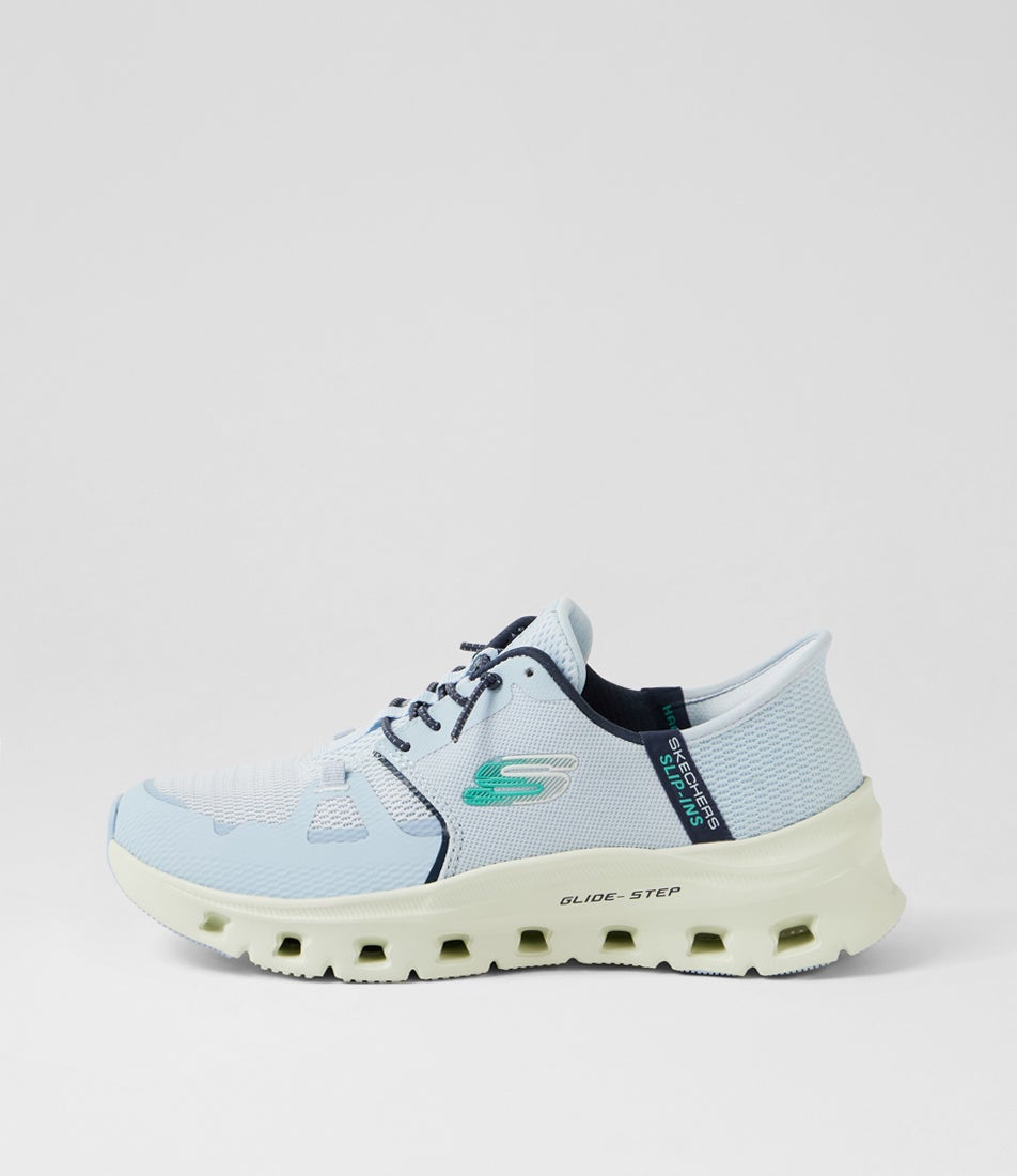 Glide-Step Pro Slip Ins Light Blue Fabric Sneakers Glide-Step Pro Slip Ins Light Blue Fabric Sneakers