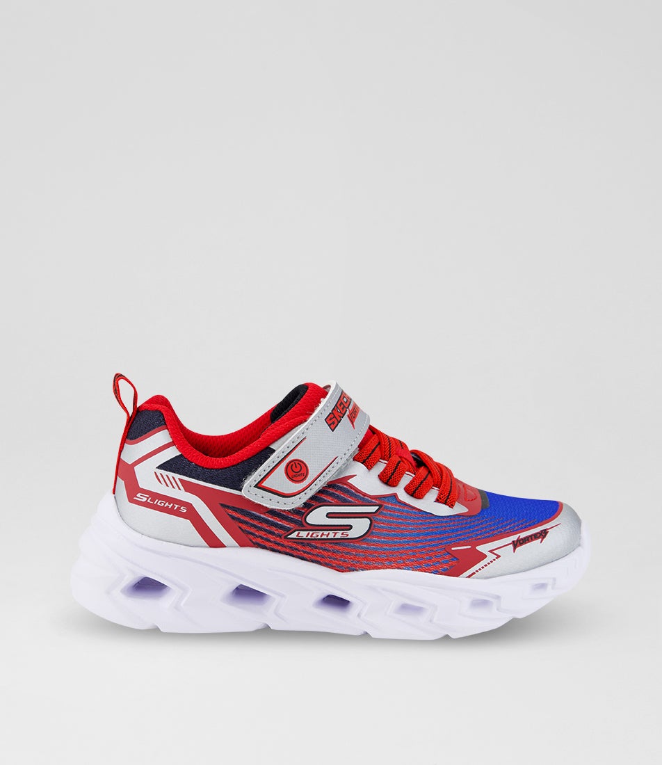 Vortex 3 Junior Silver Red Blue Mesh Sneakers
