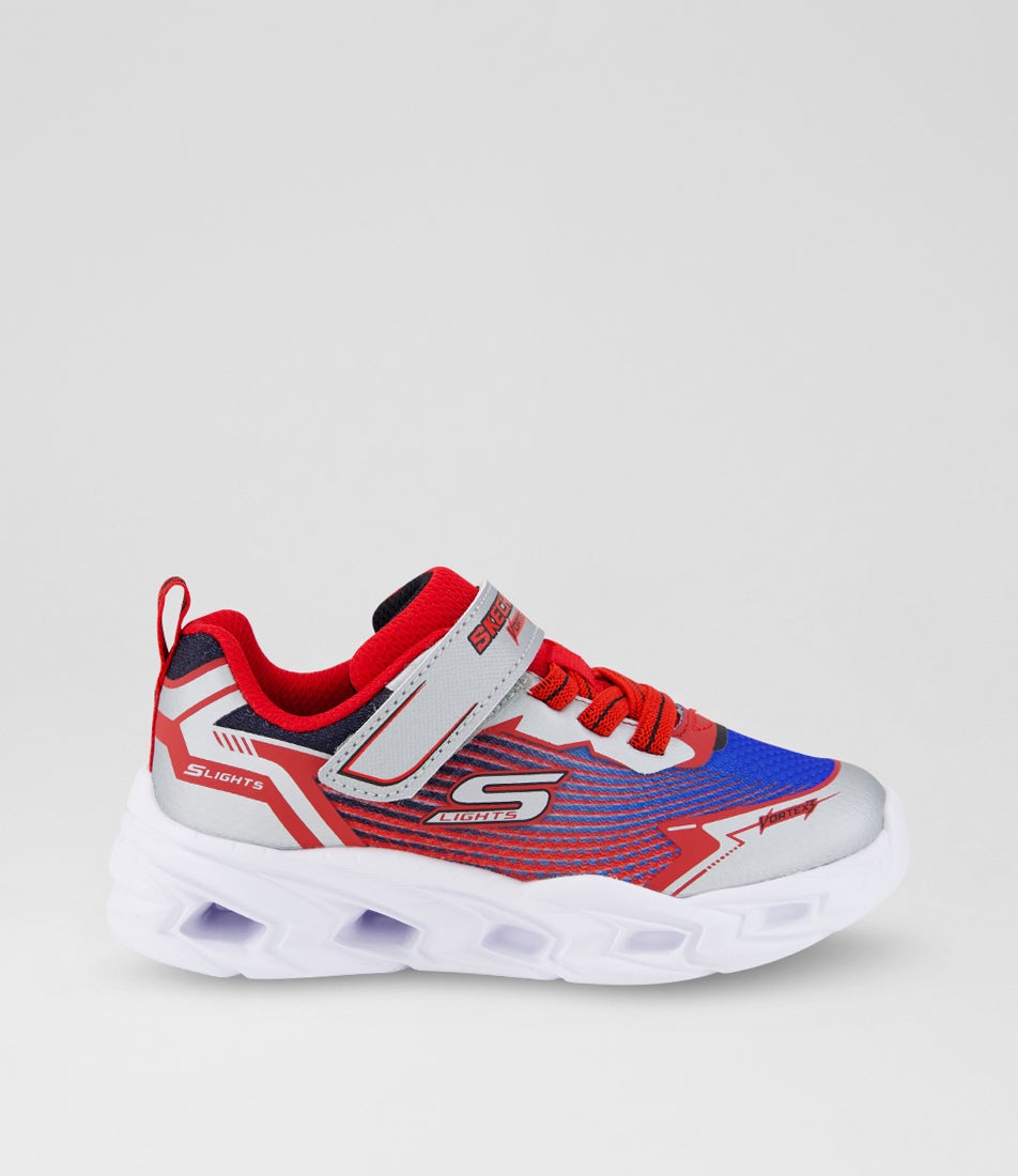 Vortex 3 Toddler Silver Red Blue Mesh Sneakers