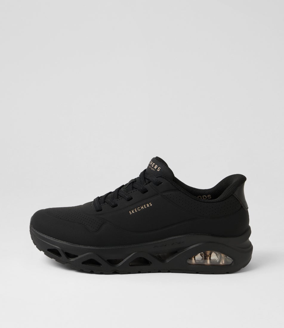 Uno Glide Step Glide On Air Slip Ins Black Sneakers