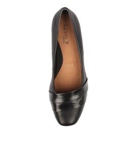 RENZO BLACK LEATHER SNAKE LEATHER