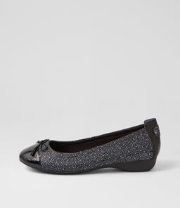 EMBARK BLACK BLACK&WHITE DOT LEATHER