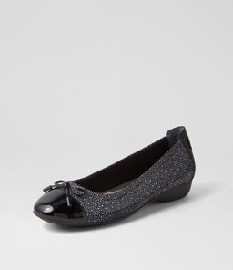 EMBARK BLACK BLACK&WHITE DOT LEATHER