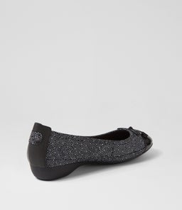 EMBARK BLACK BLACK&WHITE DOT LEATHER