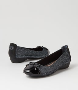 EMBARK BLACK BLACK&WHITE DOT LEATHER