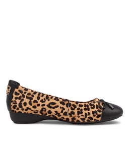 EMBARK BLACK TAN LEOPARD LEATHER PONY