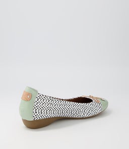 EMBARK SEAFOAM DOTS LEATHER EMBOSSED LEATHER