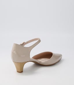 LEYNA PALE TAUPE PATENT LEATHER