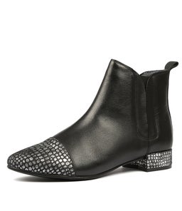 NOVETTE BLACK CROC LEATHER