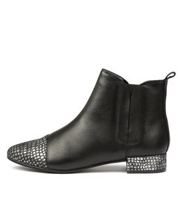 NOVETTE BLACK CROC LEATHER