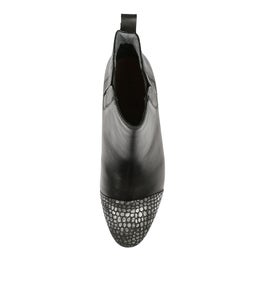 NOVETTE BLACK CROC LEATHER