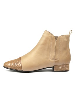 NOVETTE OATMEAL LEATHER CROC