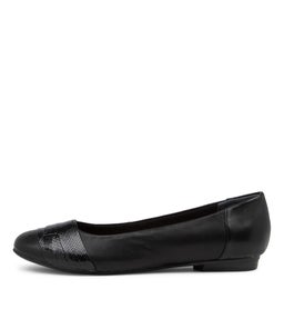 CLAUDEA BLACK LEATHER SNAKE