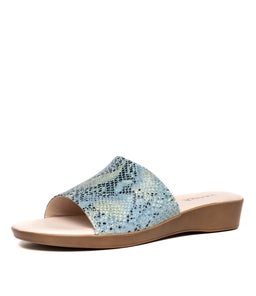 ALBURY GREEN MULTI SNAKE LEATHER