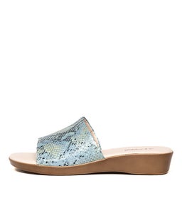 ALBURY GREEN MULTI SNAKE LEATHER