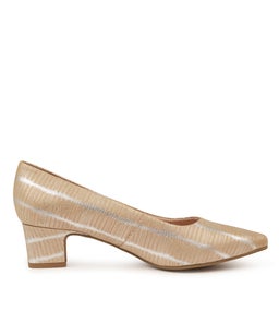 RIVERA SU SILVER BROWN LIZARD LEATHER