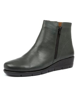 MYSARIA SU DK GREEN LEATHER