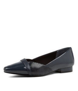 LOUELLA SU NAVY MIX LEATHER