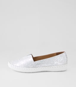 WICKER SU SILVER METAL FLOWER LEATHER