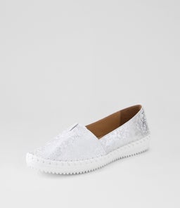WICKER SU SILVER METAL FLOWER LEATHER