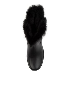 IRIS SU BLACK BLACK LEATHER FAUX FUR