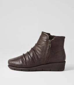 Maxie Dark Brown Leather Ankle Boots Maxie Dark Brown Leather Ankle Boots