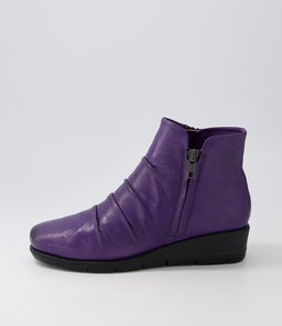 Maxie Light Purple Leather Ankle Boots Maxie Light Purple Leather Ankle Boots