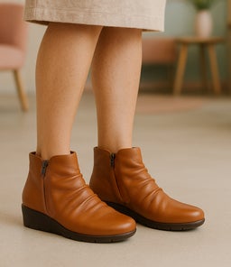 Maxie New Tan Leather Ankle Boots Maxie New Tan Leather Ankle Boots