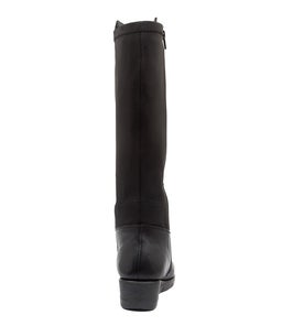 MARCELINA SU BLACK LEATHER LYCRA