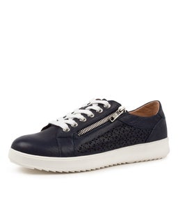 ZARINA SU NAVY WHITE SOLE LEATHER