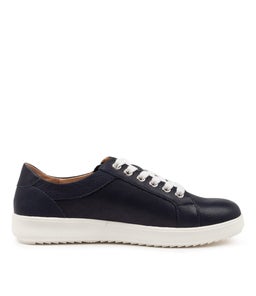 ZARINA SU NAVY WHITE SOLE LEATHER