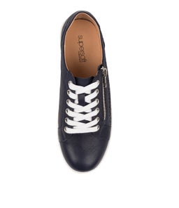 ZARINA SU NAVY WHITE SOLE LEATHER