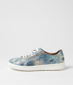 ZARINA SU BLUE CLOUDS WHITE SOLE LEATHER