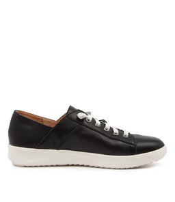 ZAYLAH SU BLACK WHITE SOLE LEATHER