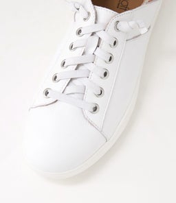 ZAYLAH SU WHITE TROPICAL TILE LEATHER SUEDE