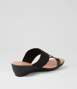 PARALEE SU BLACK BLACK PATENT ELASTIC
