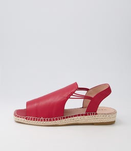 PINA SU DK RED LEATHER