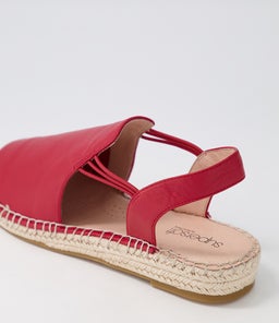 PINA SU DK RED LEATHER