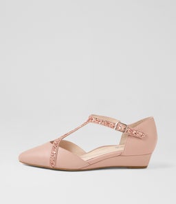Ember Blush Leather Glitter Heels Ember Blush Leather Glitter Heels