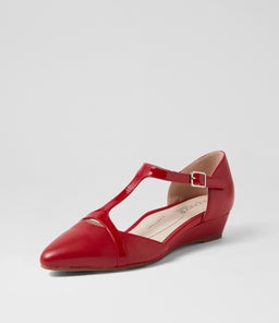 EMBER SU DK RED LEATHER PATENT