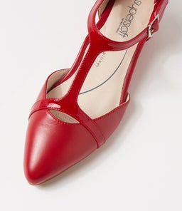 EMBER SU DK RED LEATHER PATENT