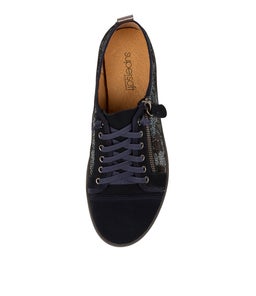 ADELAIDE SU NAVY NAVY METALLIC NUBUCK SUEDE