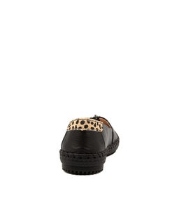 WANDIE SU BLACK TAN LEOPARD LEATHER PONY