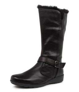 PIPPIE SU BLACK LEATHER FUR