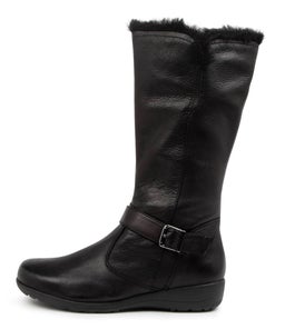 PIPPIE SU BLACK LEATHER FUR