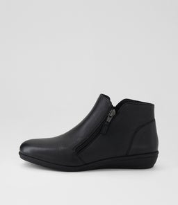 Fallenn Black Leather Ankle Boots Fallenn Black Leather Ankle Boots