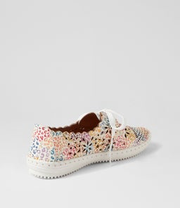 WALLIS SU WHITE GLITTER LEOPARD LEATHER