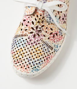 WALLIS SU WHITE GLITTER LEOPARD LEATHER