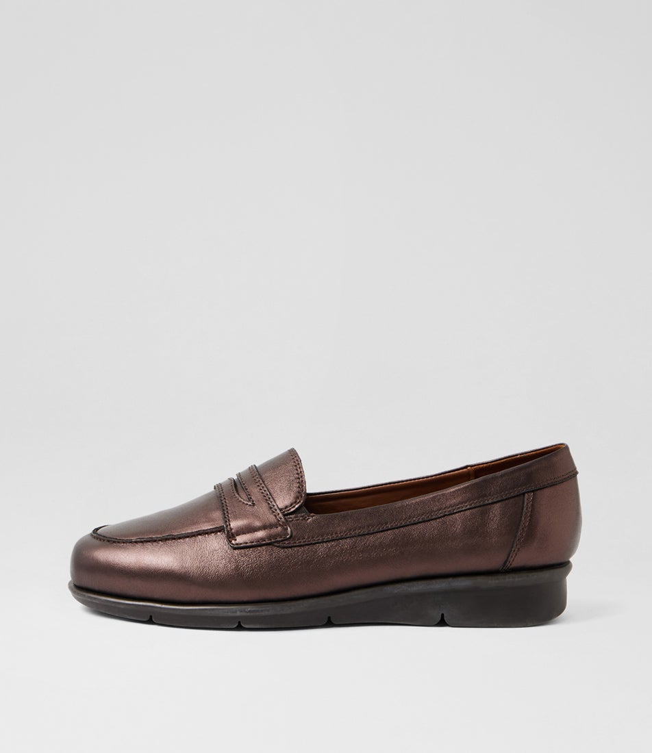 Punis Bronze Leather Loafers